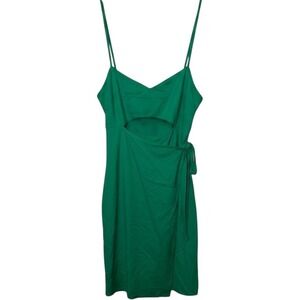 Altar'd State Emerald Green Spaghetti-Strap Cutout Mini Dress size M‎